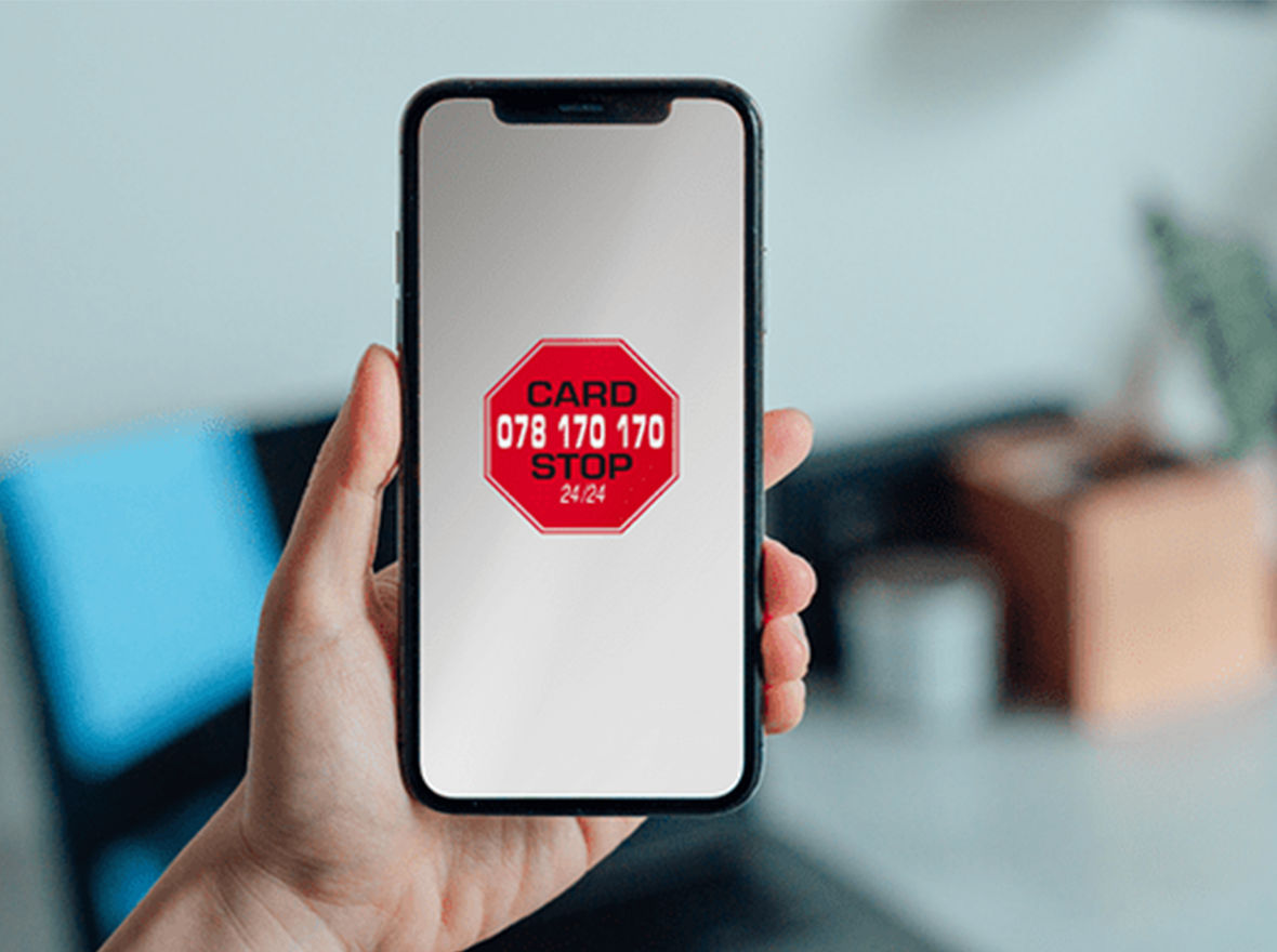 Cardstop logo on smartphone