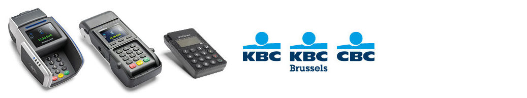 KBC logo and payment terminals