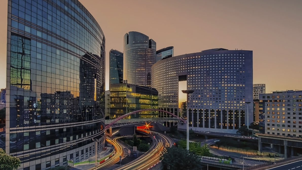 city landscape during sunset