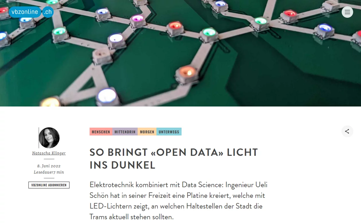 Blogpost zum Tram Tracker