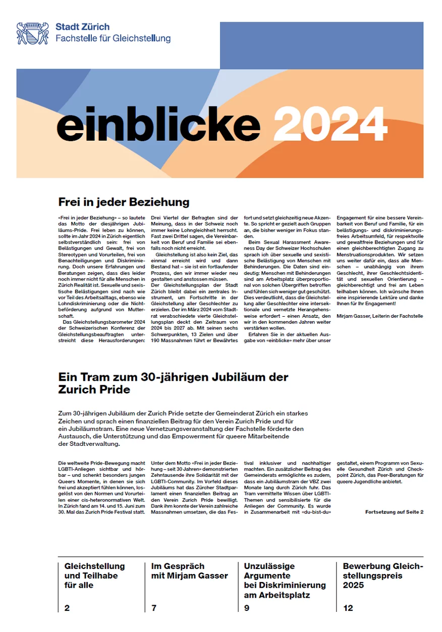 Cover einblicke 2024