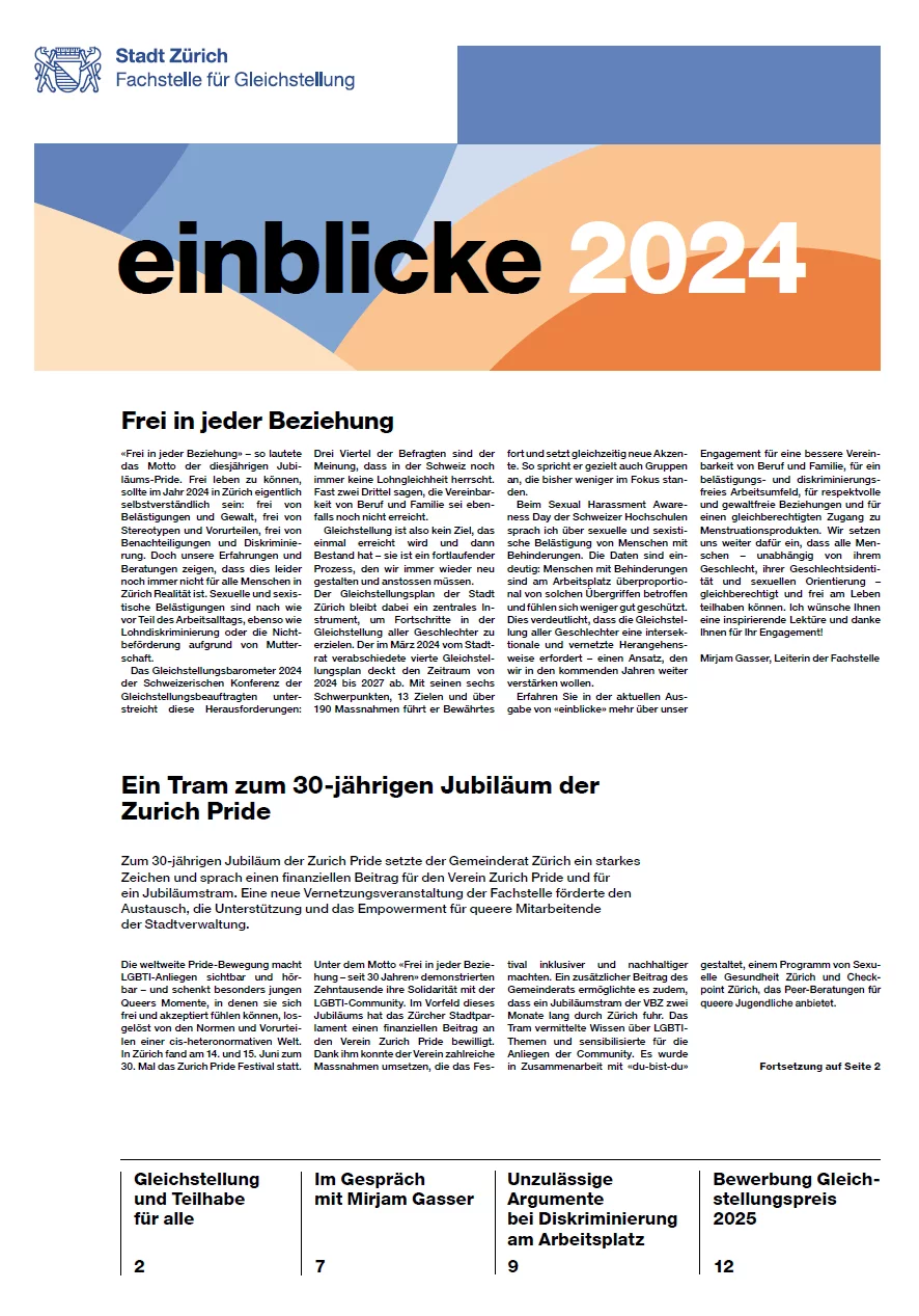 Cover einblicke 2024