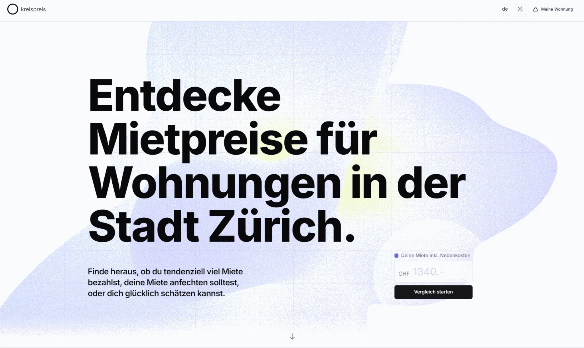 Screenshot der Webseite