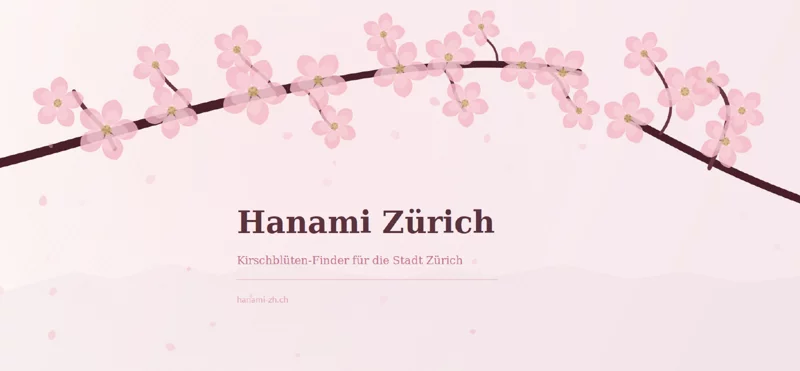 Hanami Zürich — Kirschblüten-Karte