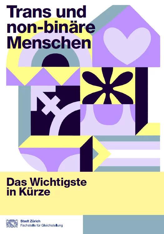 Cover Flyer «Trans und non-binäre Menschen. Das Wichtigste in Kürze»