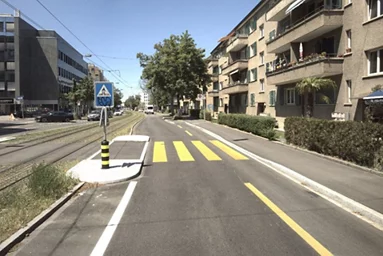 Badenerstrasse nach den Massnahmen für den Fussverkehr