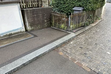 Drahtzugstrasse vor den Massnahmen für den Fussverkehr