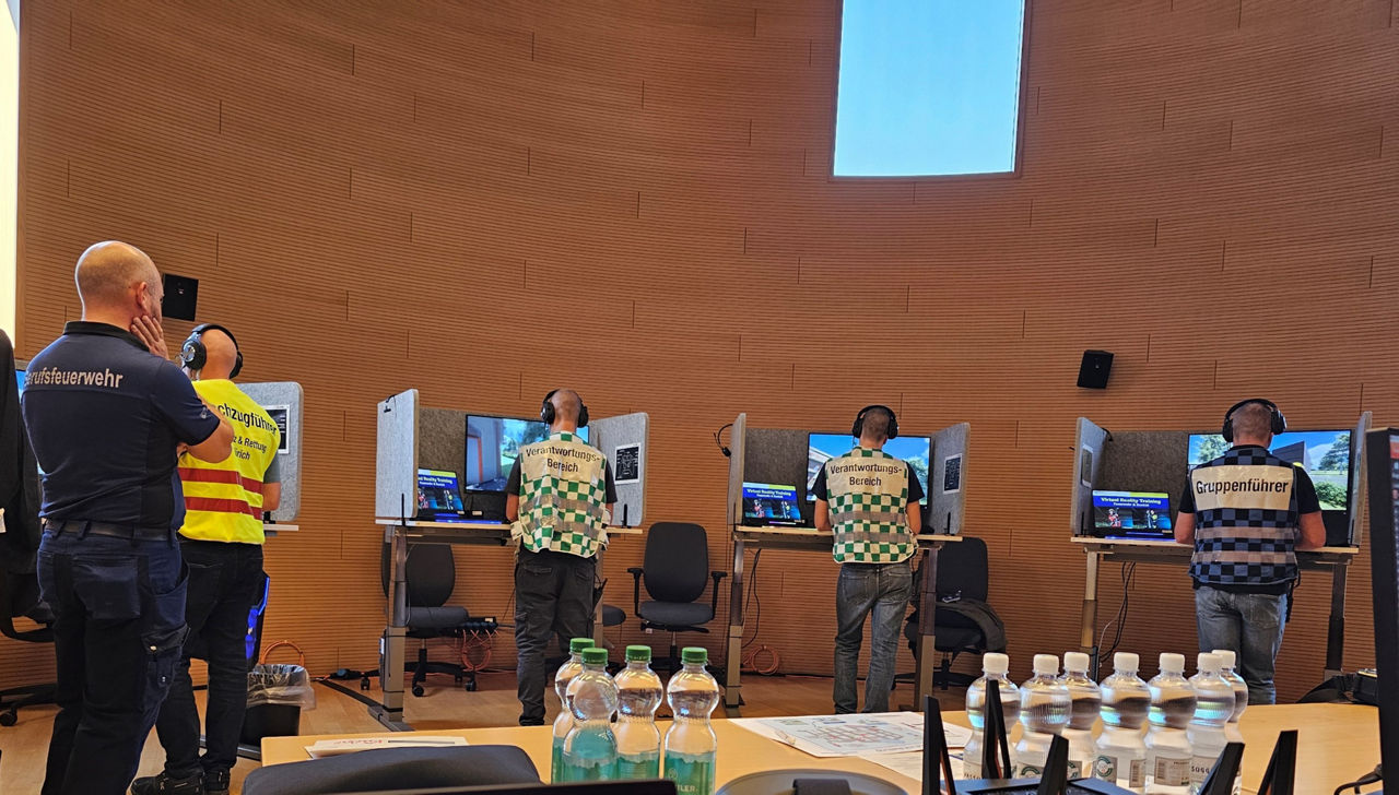 XVR Simulationstraining mit der Feuerwehr
