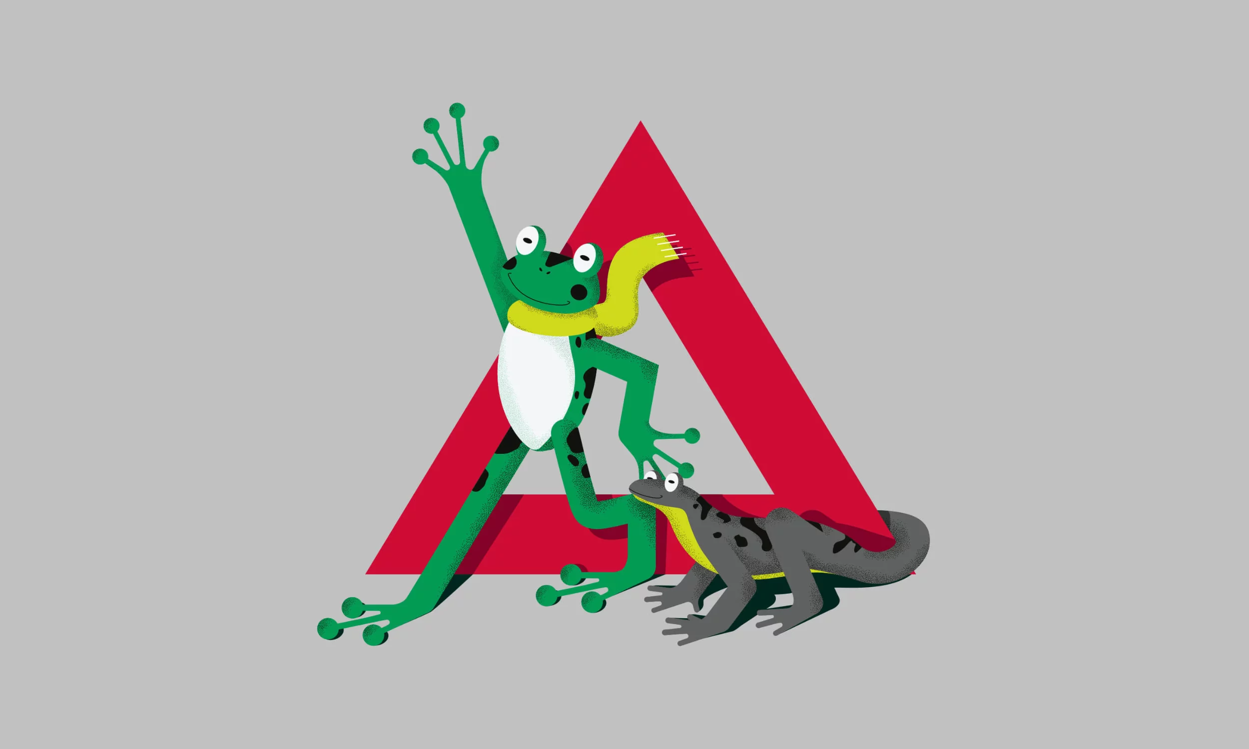 Illustration: Achtung, Amphibienwanderung!