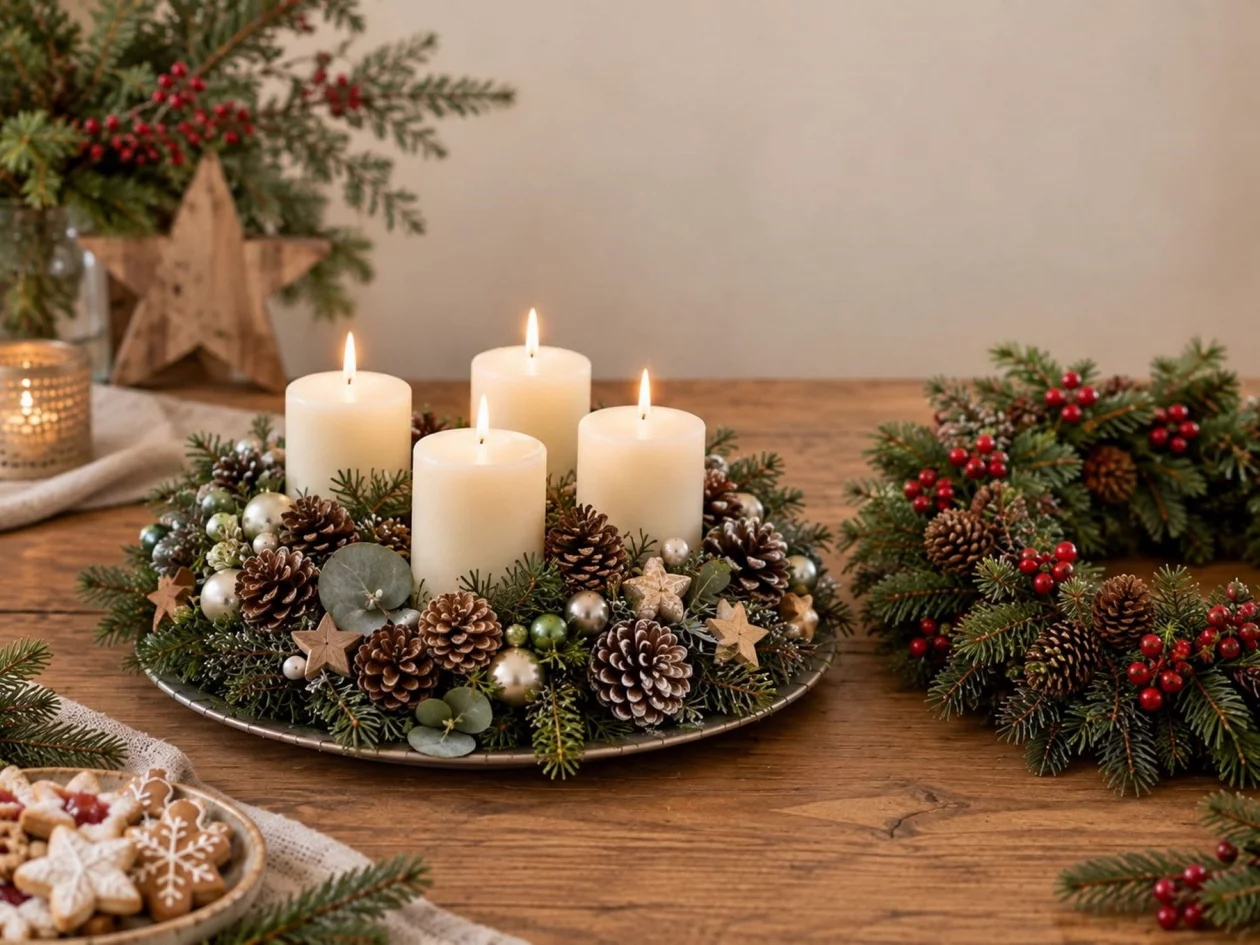 Adventskranz- oder Dekoration basteln