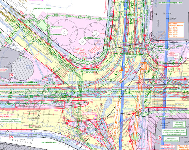 Ausschnitt technischer Plan
