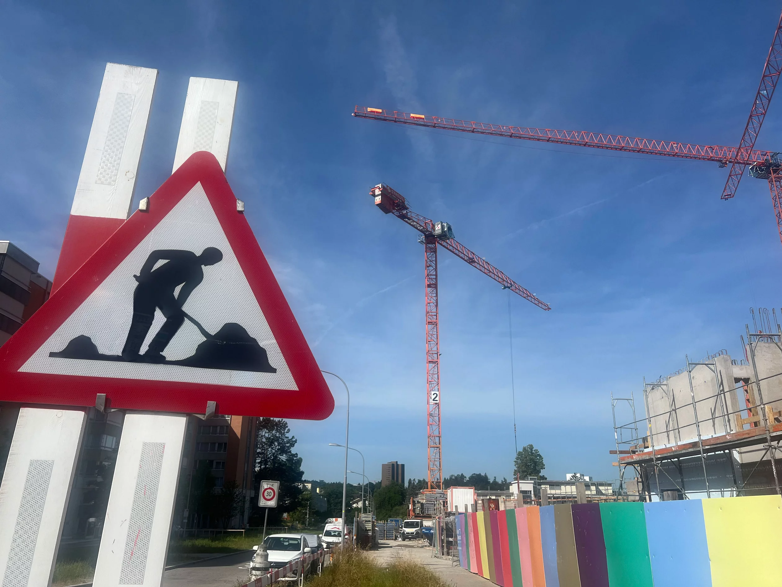 Baustellenansicht, wo einst die Kita Birch sein wird