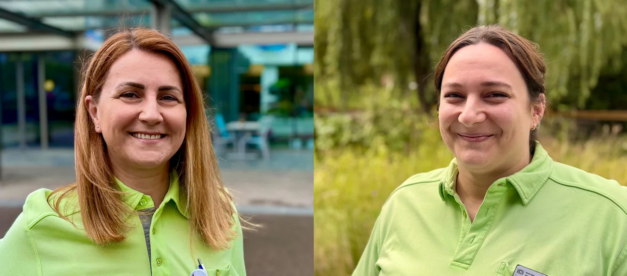 Besa Tusi und Edith Holik, Pflegeexpertinnen im Gesundheitszentrum für das Alter Entlisberg 