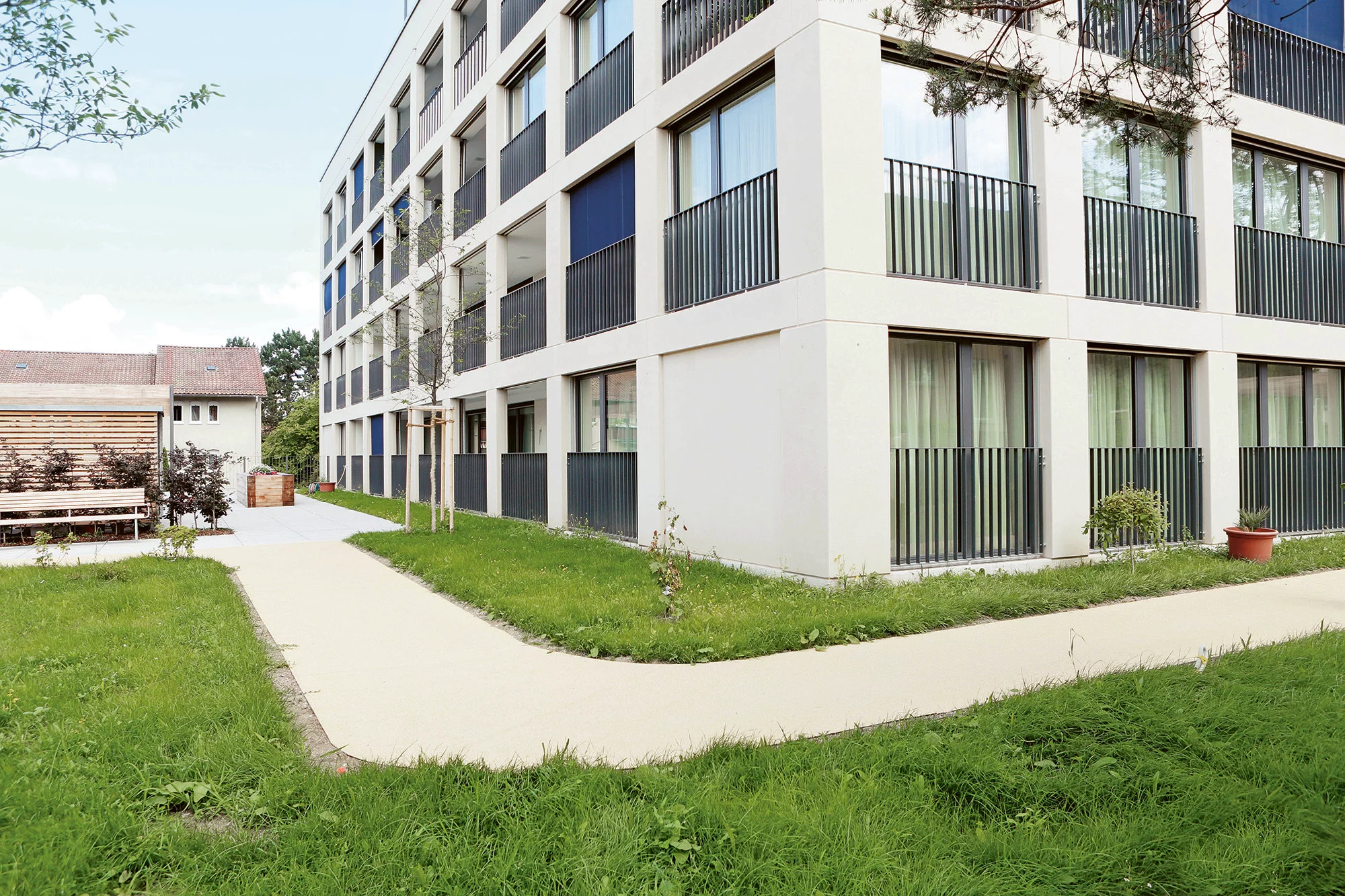 Hausansicht von der Pflegegruppe Brunnenpark