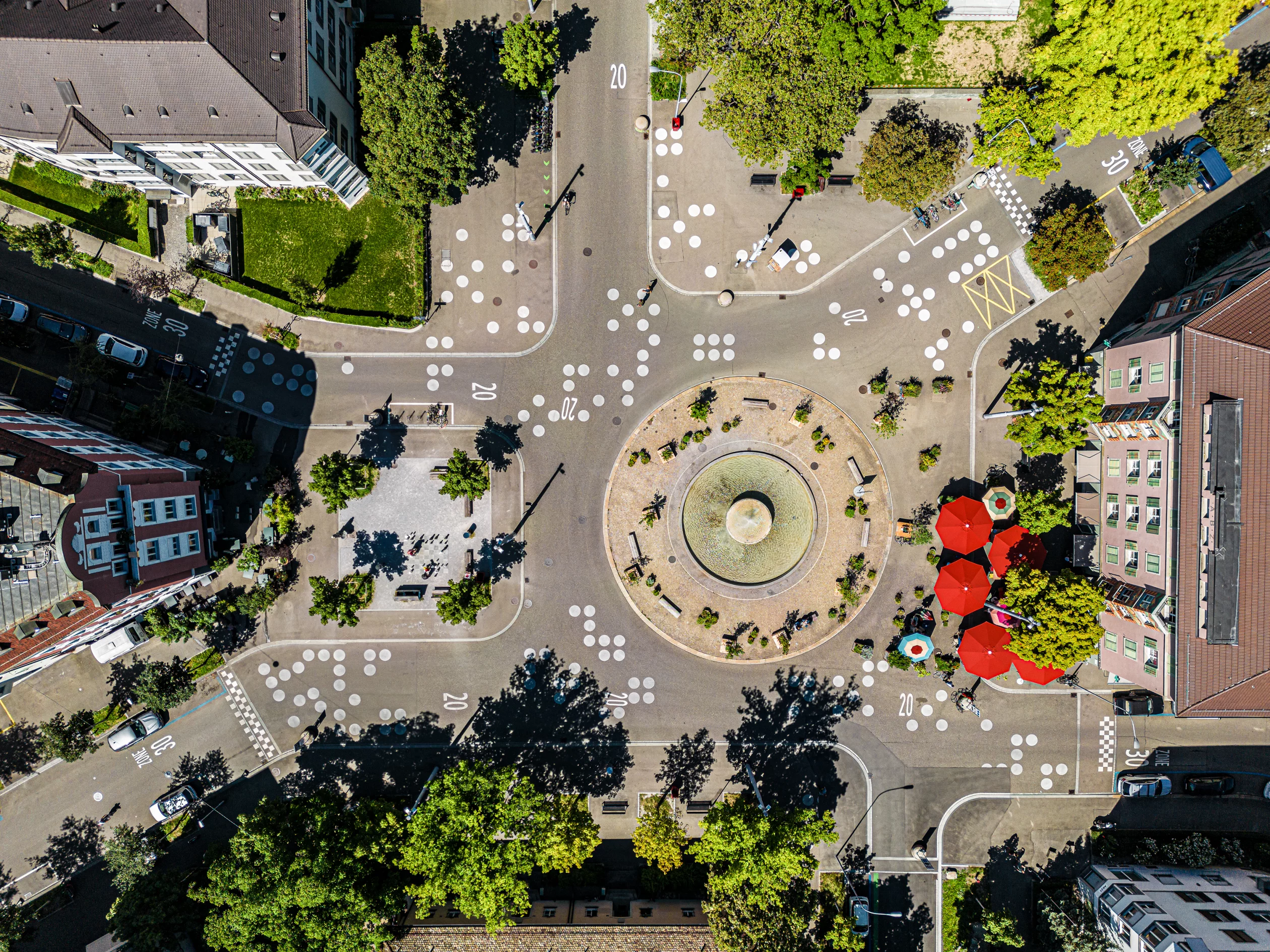 Bullingerplatz von oben