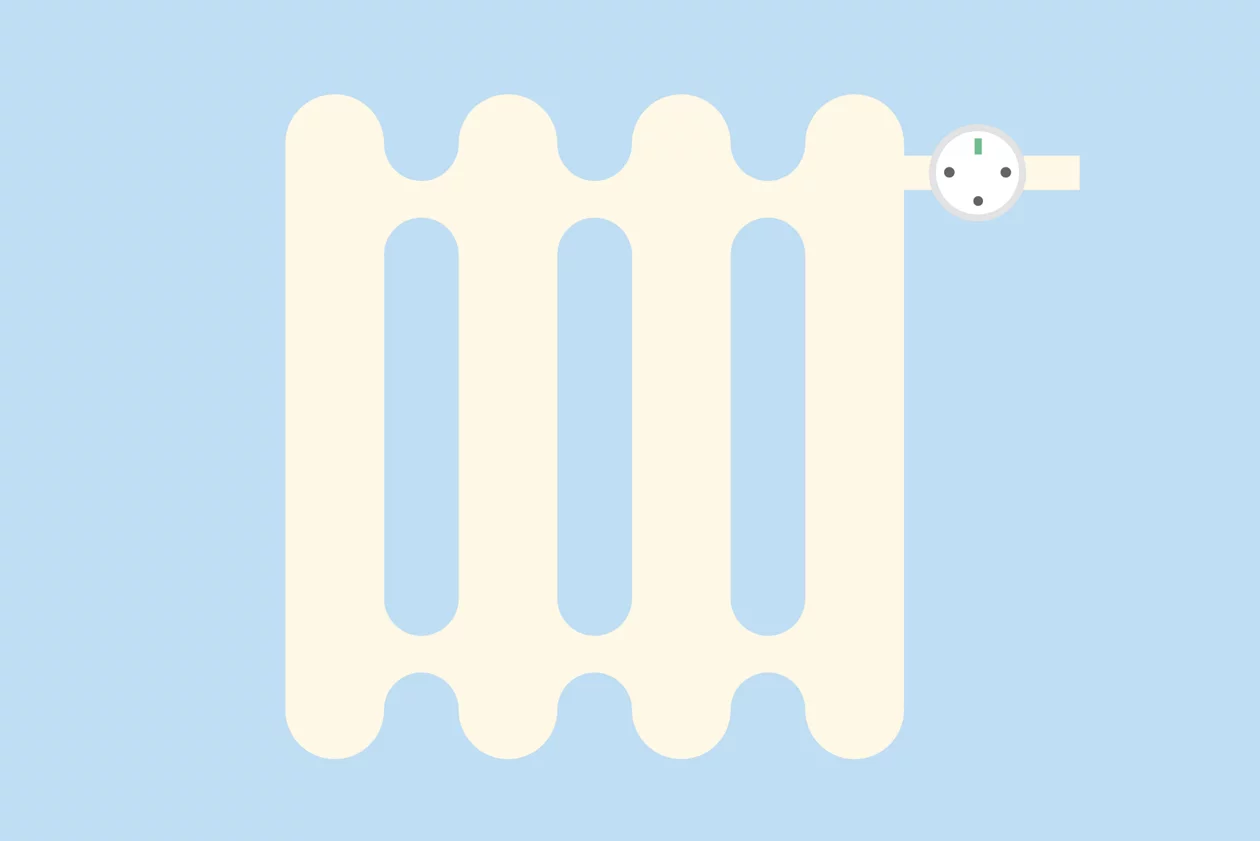 Illustration eines Heizungsradiators