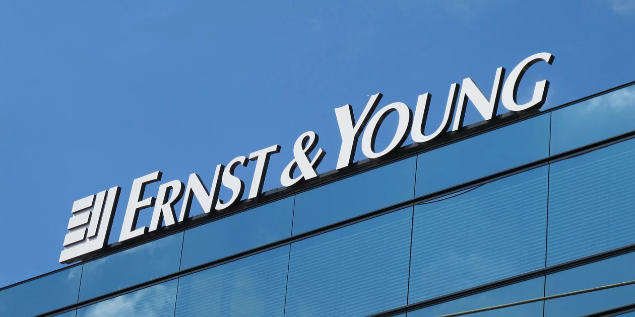 Dachbeschriftung Ernst & Young am Maagplatz 1