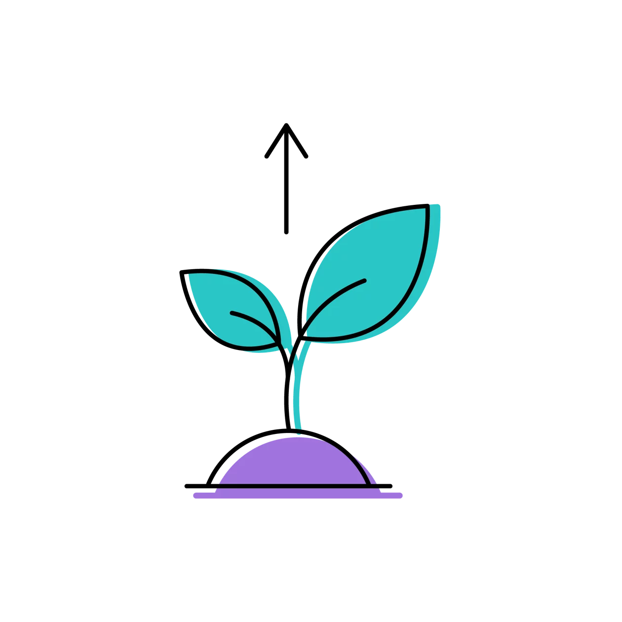 Icon zum Thema Förderorientierung: eine wachsende Pflanze.
