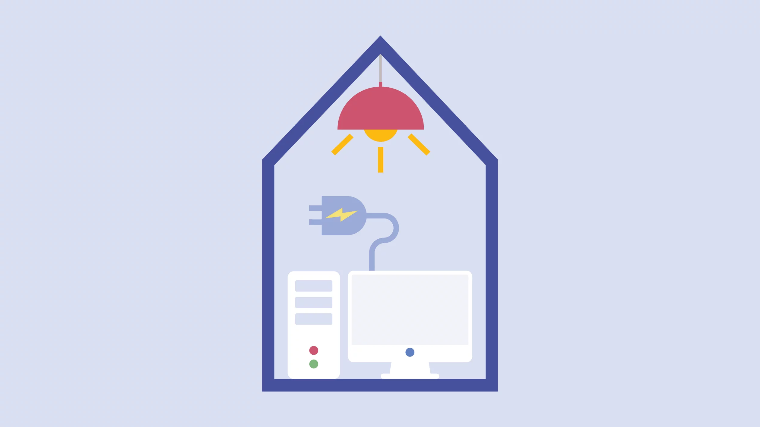 Illustration Elektrogeräte in Haus