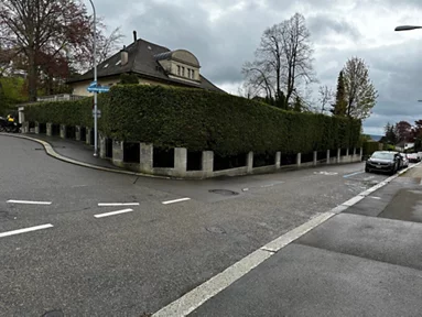 Germaniastrasse vor den Massnahmen für den Fussverkehr