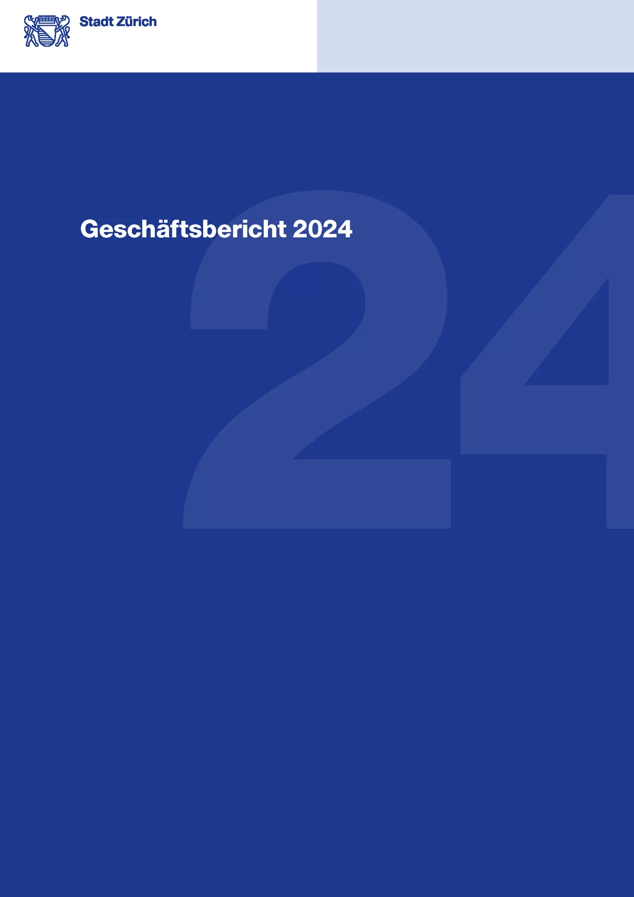 Titelseite des Geschäftsberichts 2024