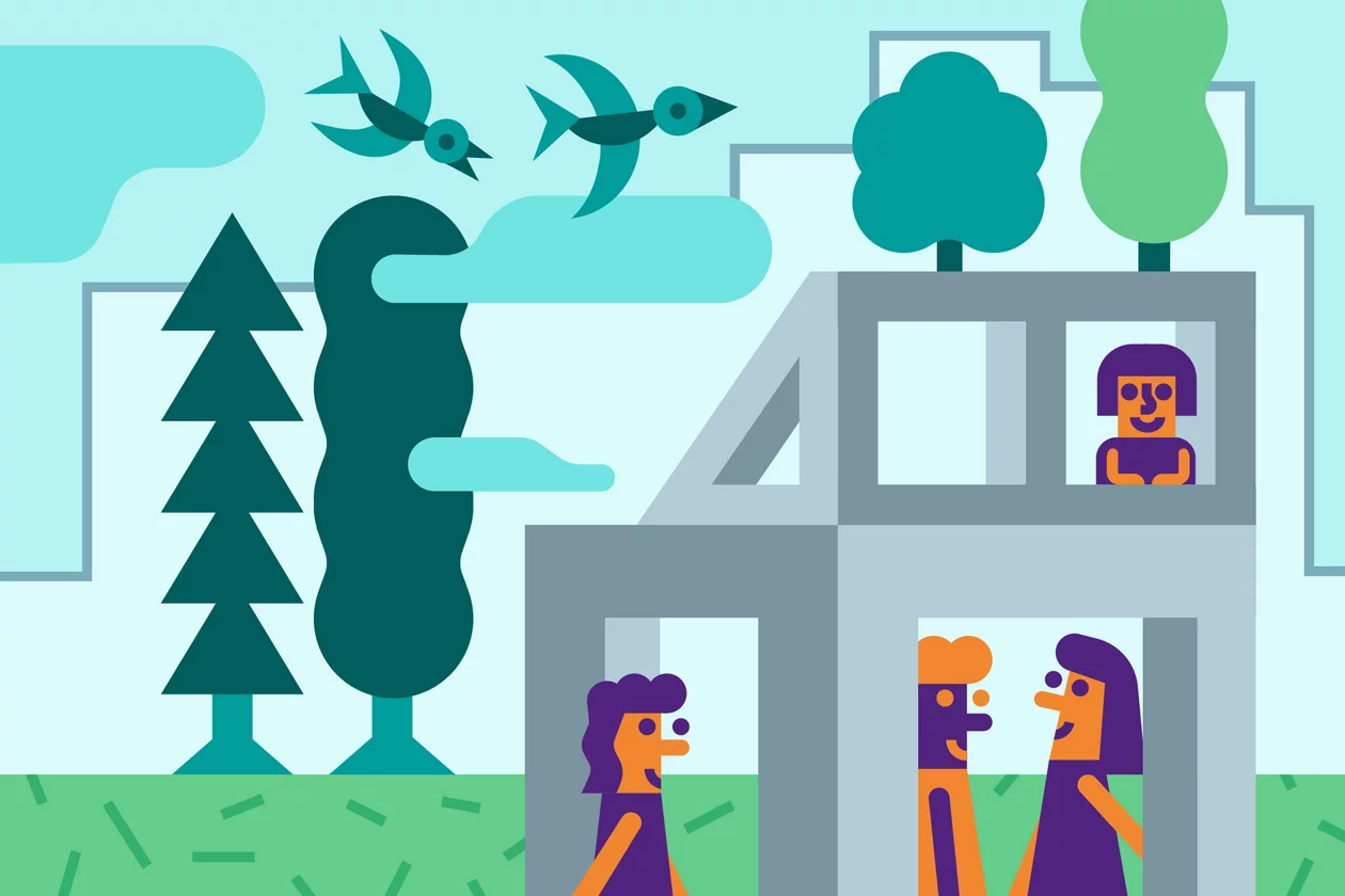 Gesundes städtisches Umfeld Illustration