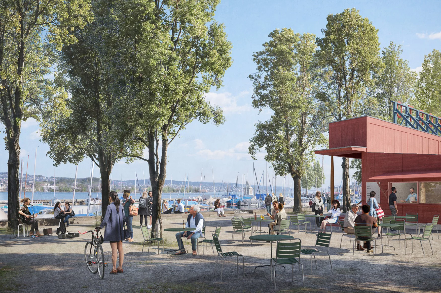 Visualisierung der Hafenpromenade Enge.