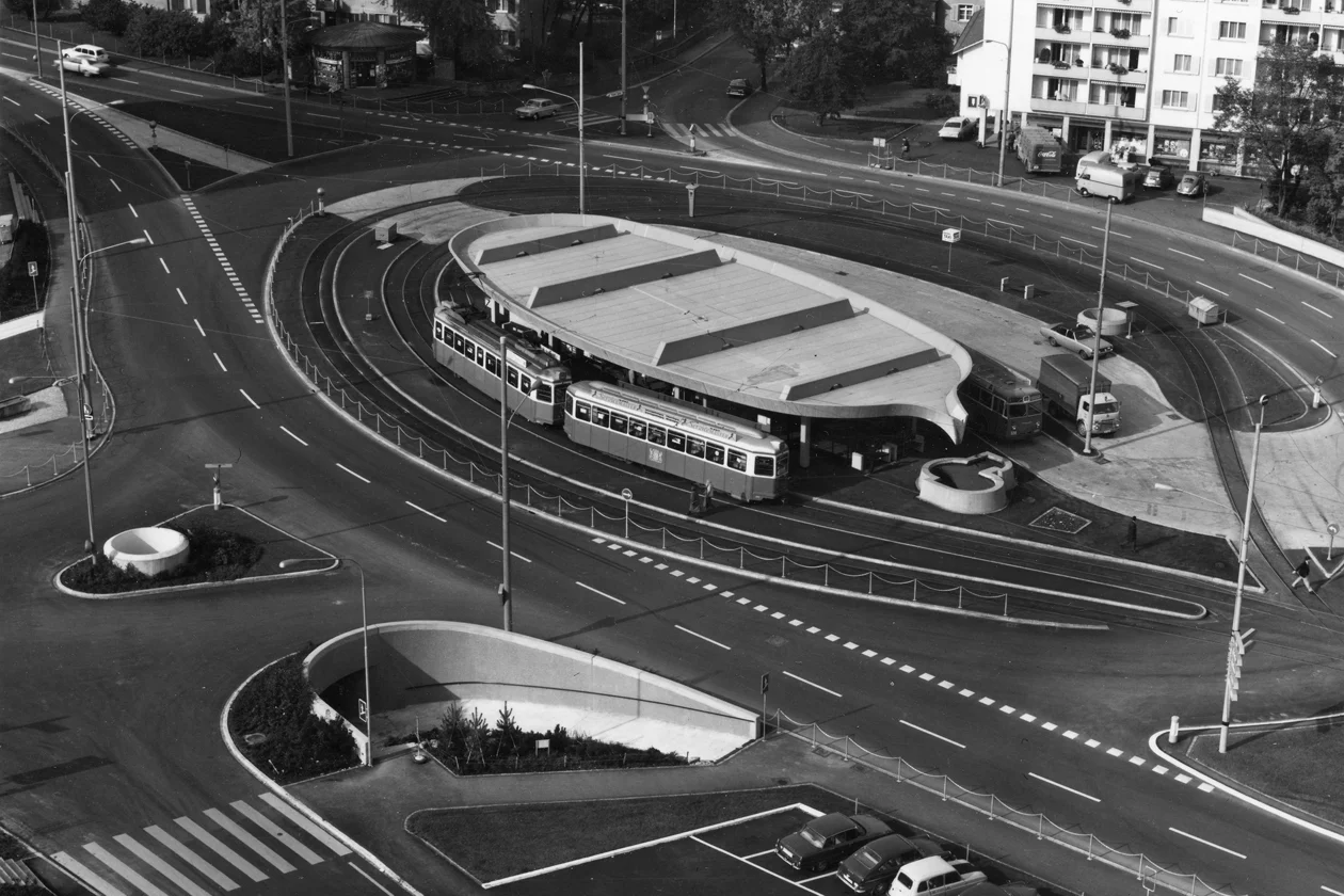 Haltestelle Triemliplatz im Jahr 1970