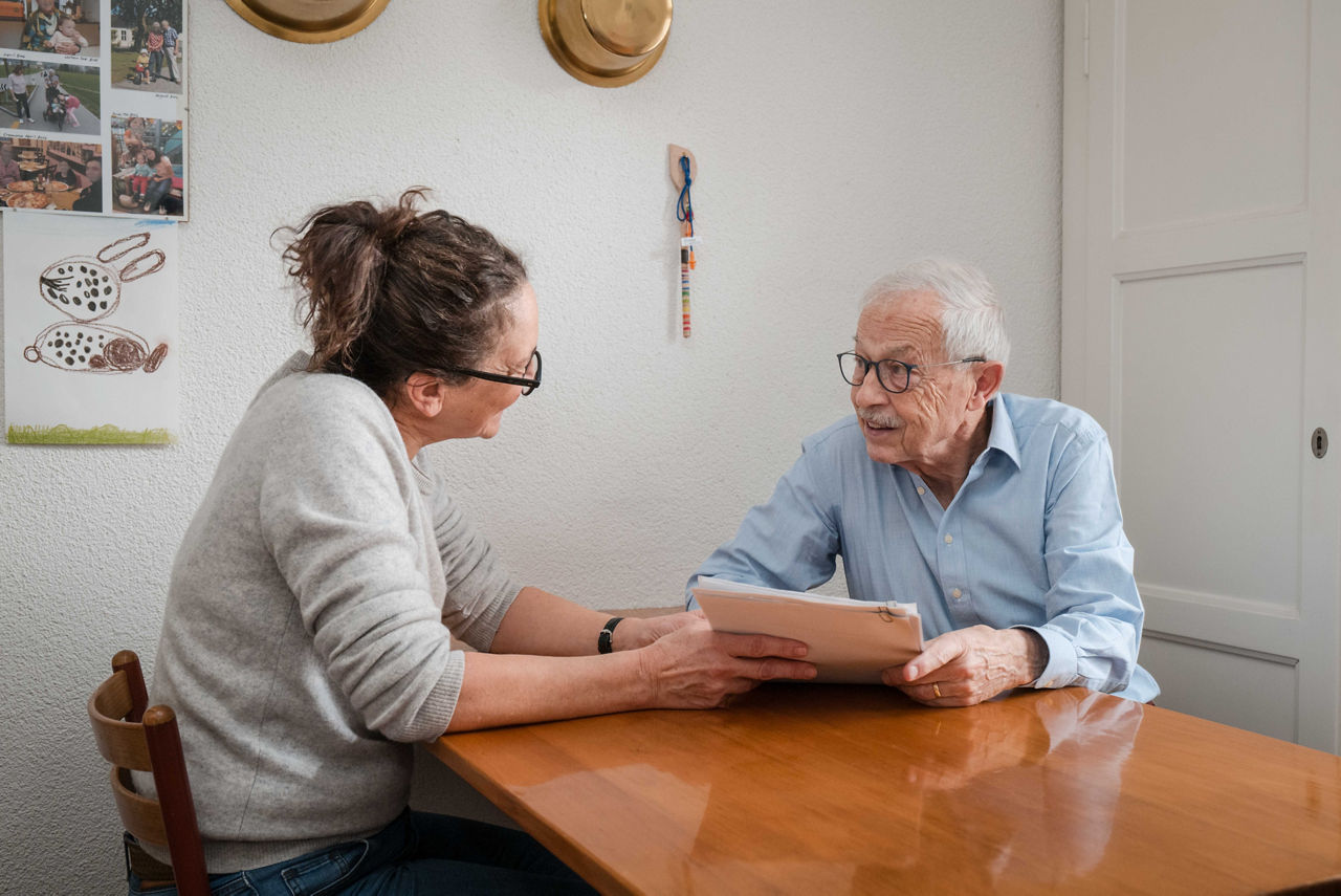 Hausbesuch bei einem Senior