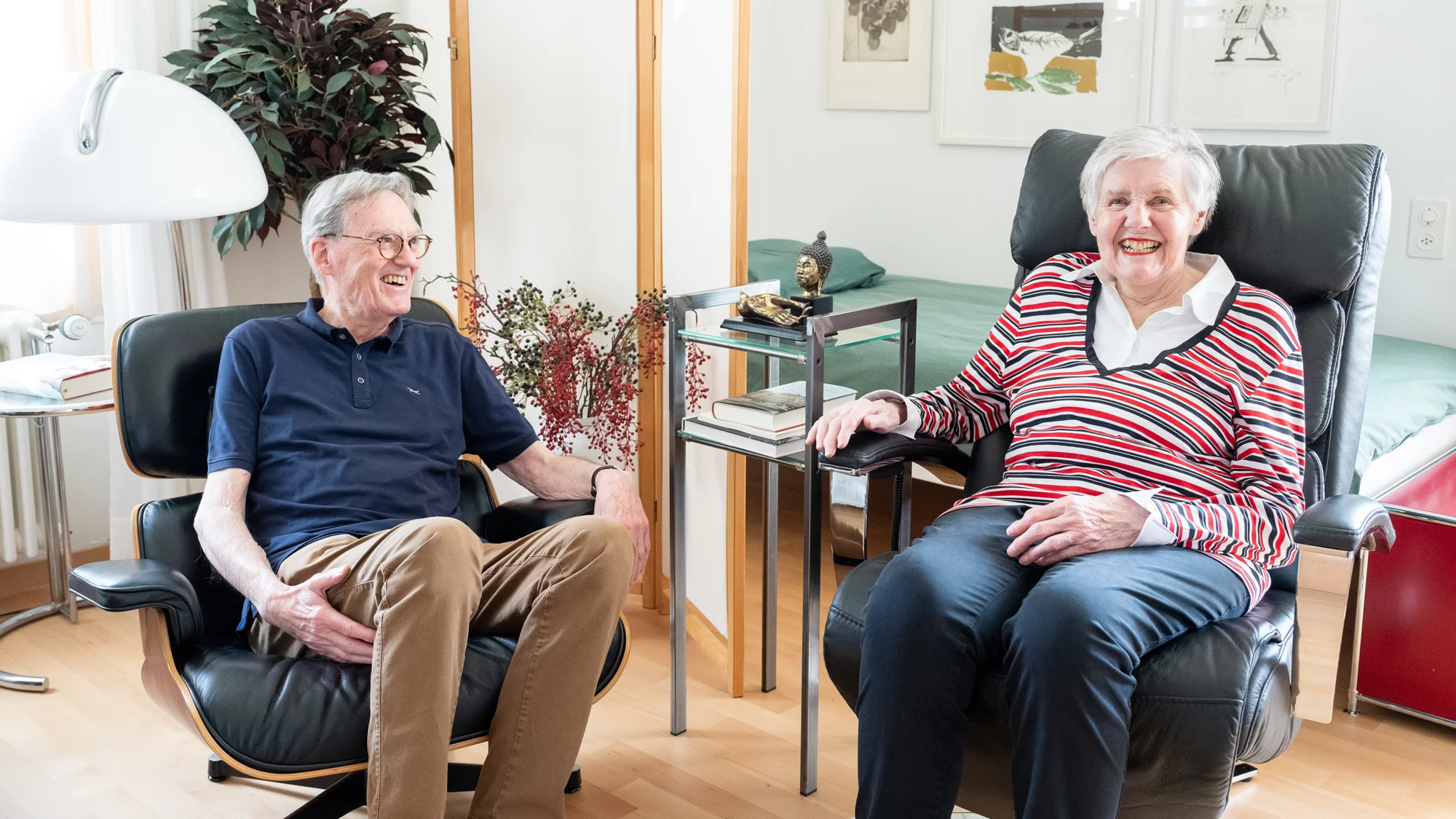 Das Ehepaar Stocker wohnt in einem 2-Zimmer-Appartment im Gesundheitszentrum Bürgerasyl-Pfrundhaus.