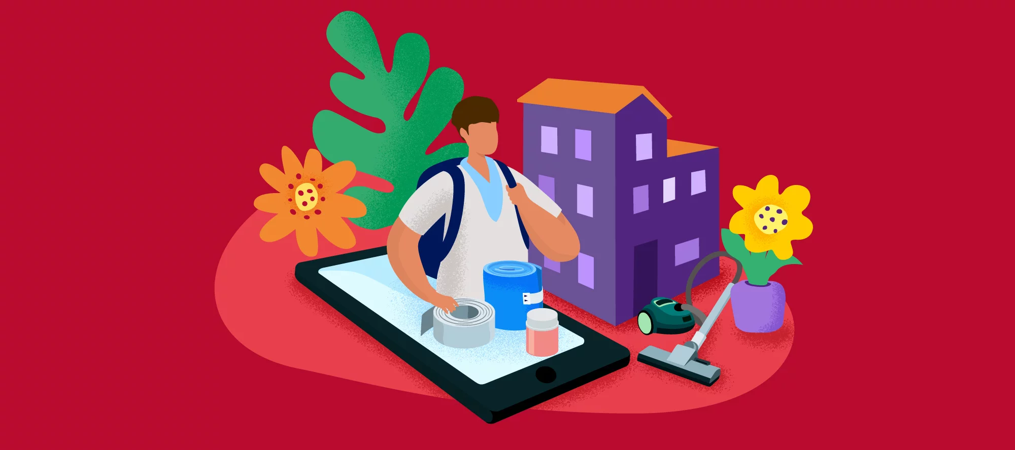 Illustration mit Pflegerin