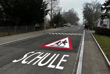 Imbisbühlweg nach den Massnahmen für den Fussverkehr