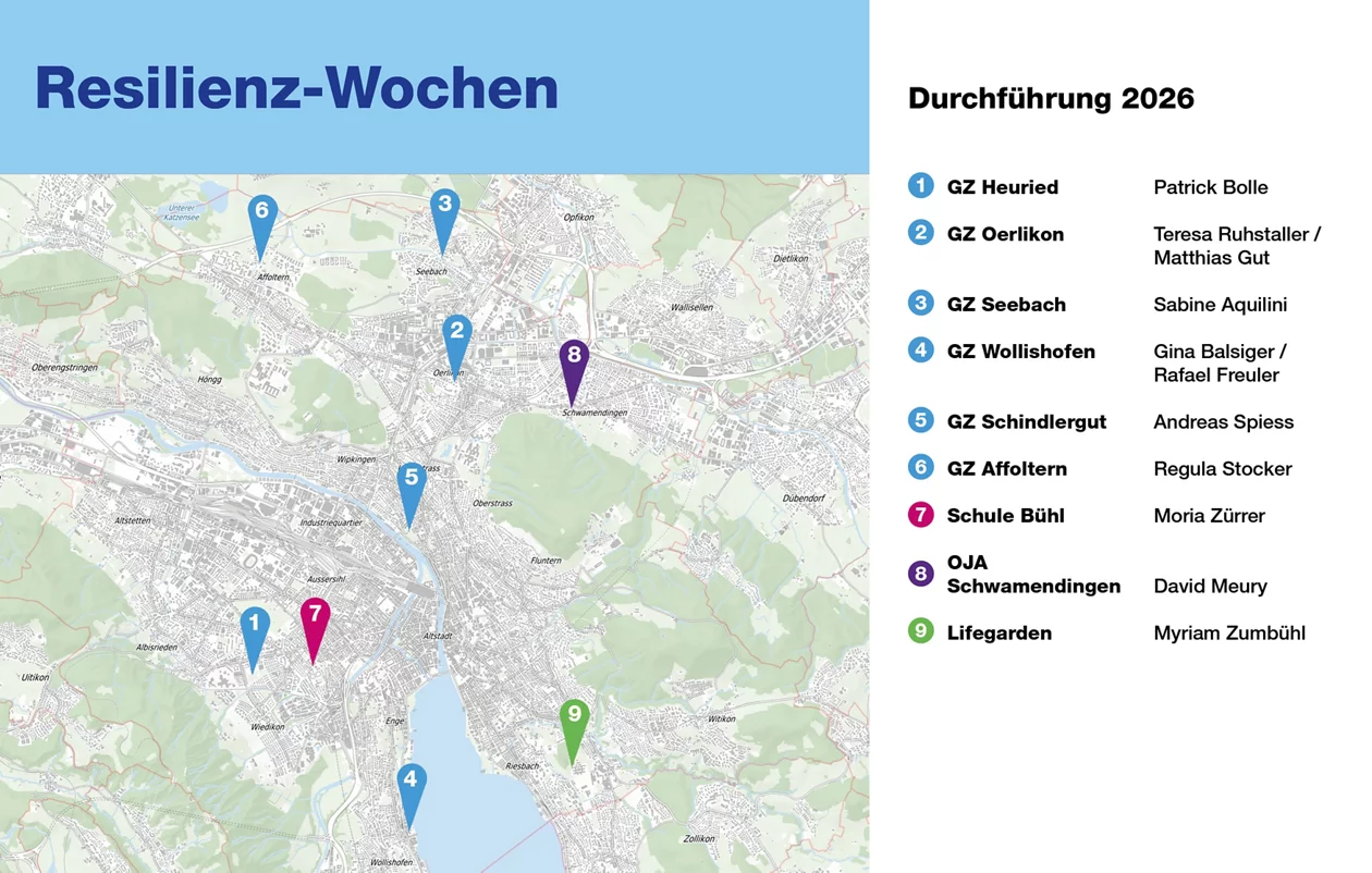 Standorte Aktivitäten für Resilienz-Wochen