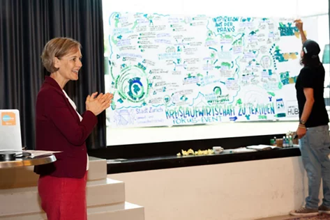 Impression Klimaforum Fokus-Event «Kreislaufwirtschaft zu Textilien» am 24. Mai 2023