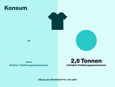 Verteilung der Treibhausgasemissionen im Bereich Konsum