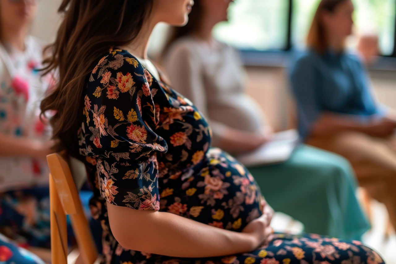 Schwanger an einem Informationsabend