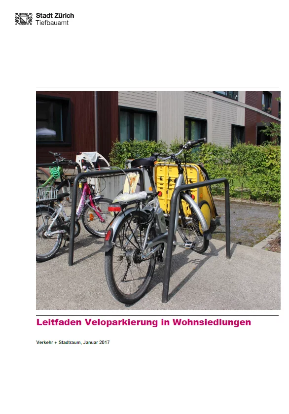 Titelbild Leitfaden Veloparkierung in Wohnsiedlungen