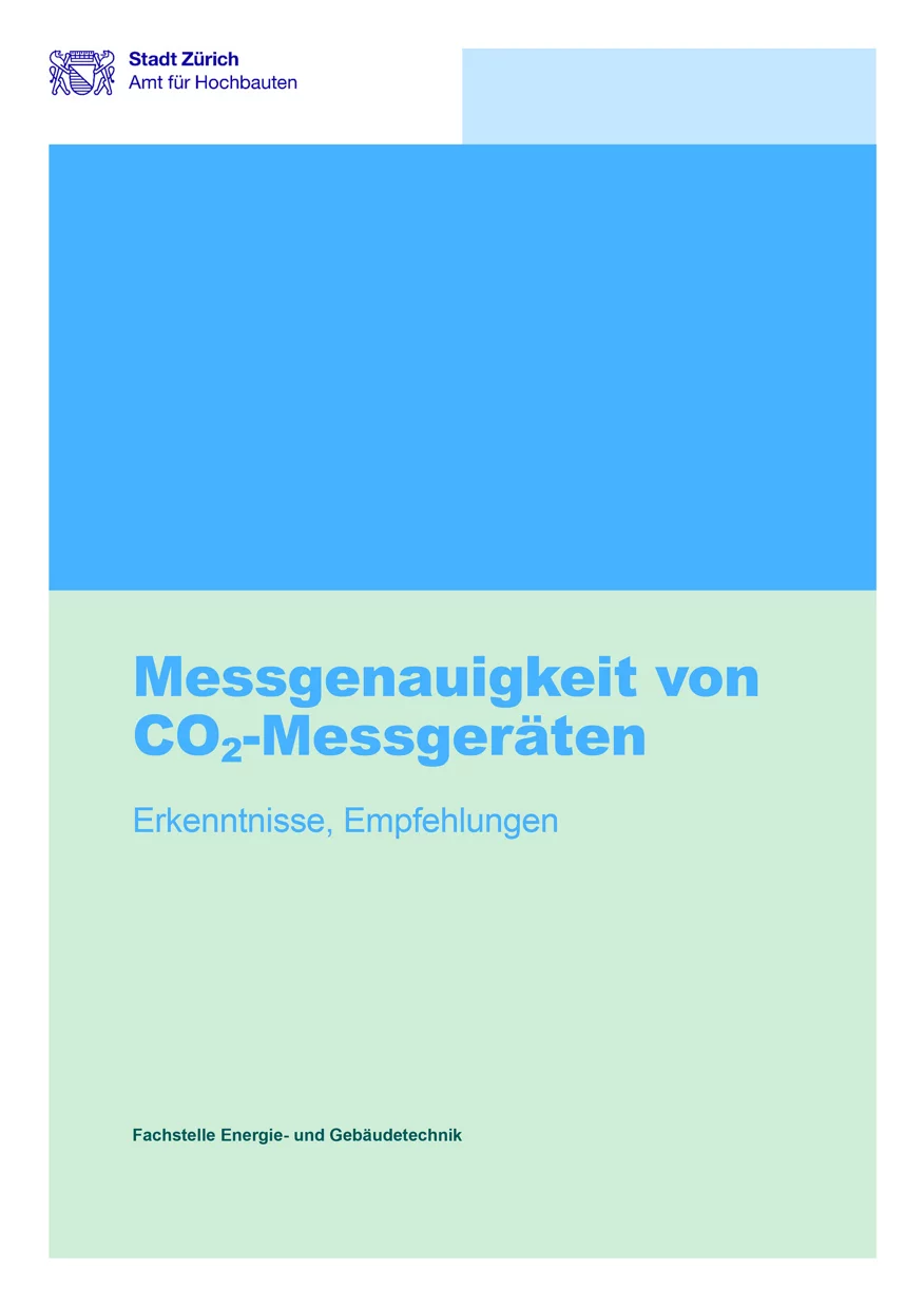 Titelseite Studie Messgenauigkeit von CO2-Messgeräten