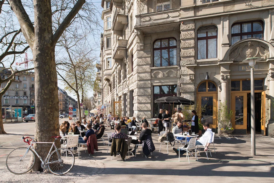Aussenansicht Restaurant «Bank»