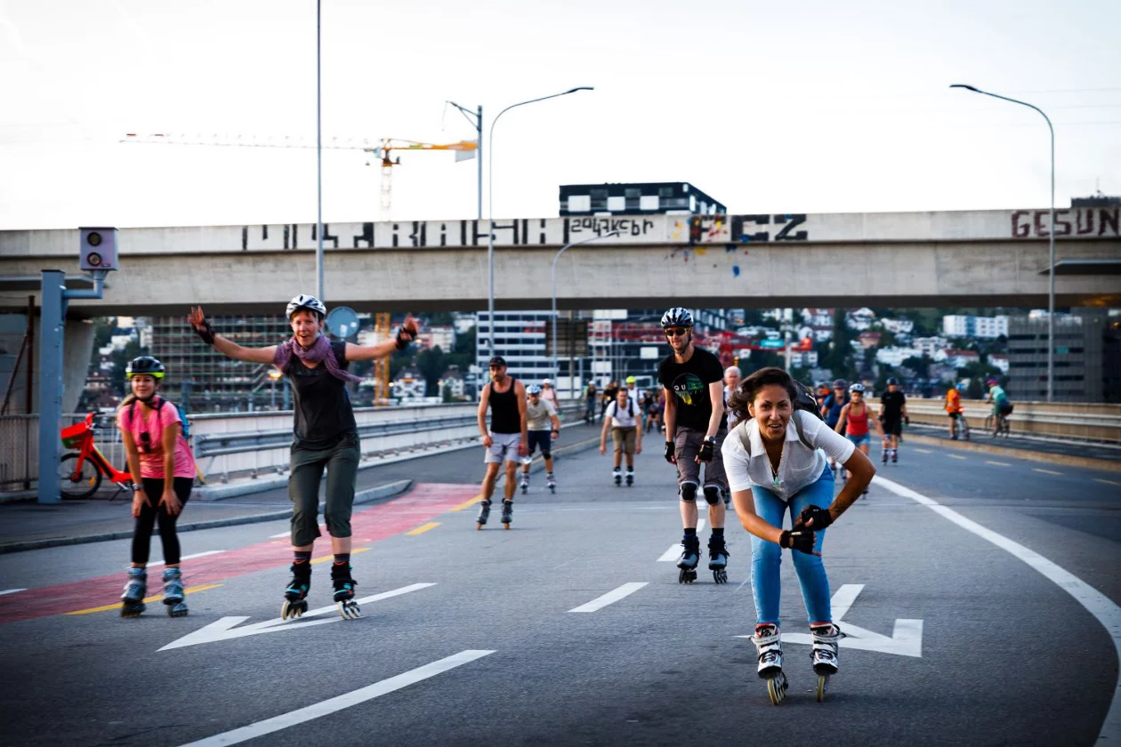 Skater*innen in der Stadt Zürich