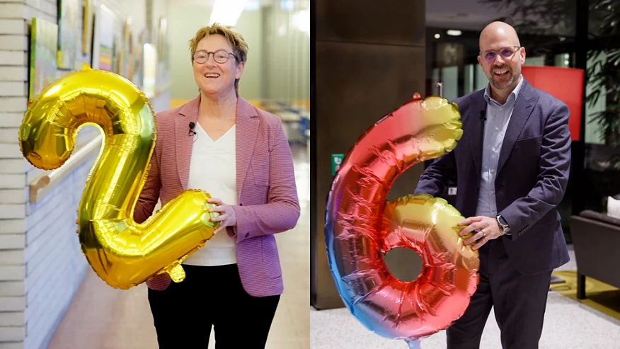 Renate Monego, Direktorin der Gesundheitszentren für das Alter, und Andy Leemann, Leiter Finanzen und Infrastruktur sowie neuer Direktor ab 1.2.2026