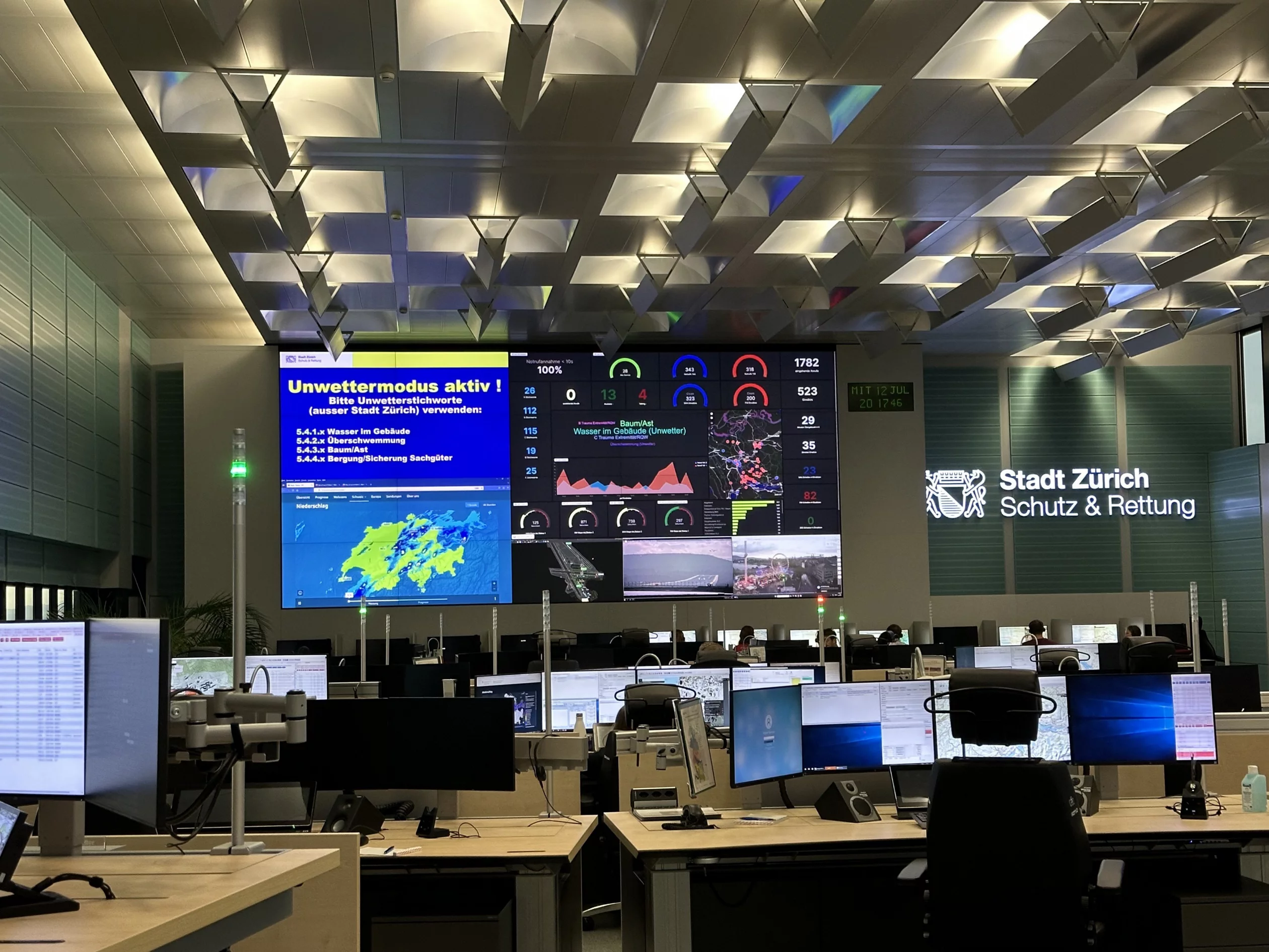 Einsatzleitzentrale von Schutz & Rettung 