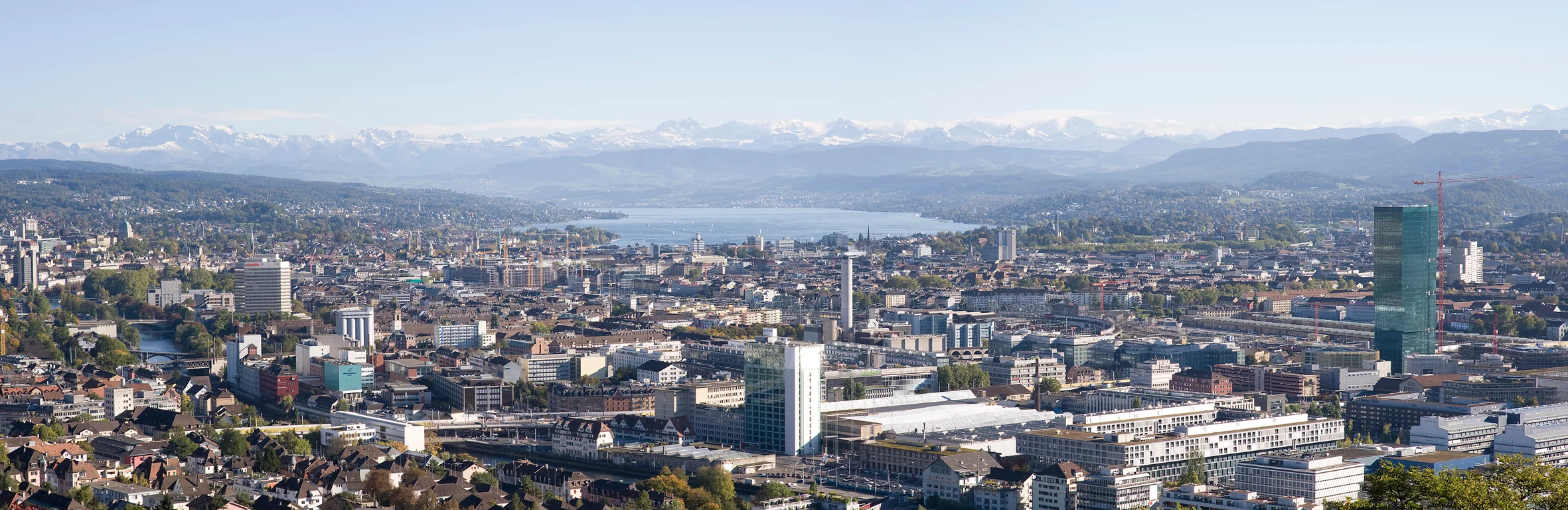 Panoramasicht der Stadt Zürich