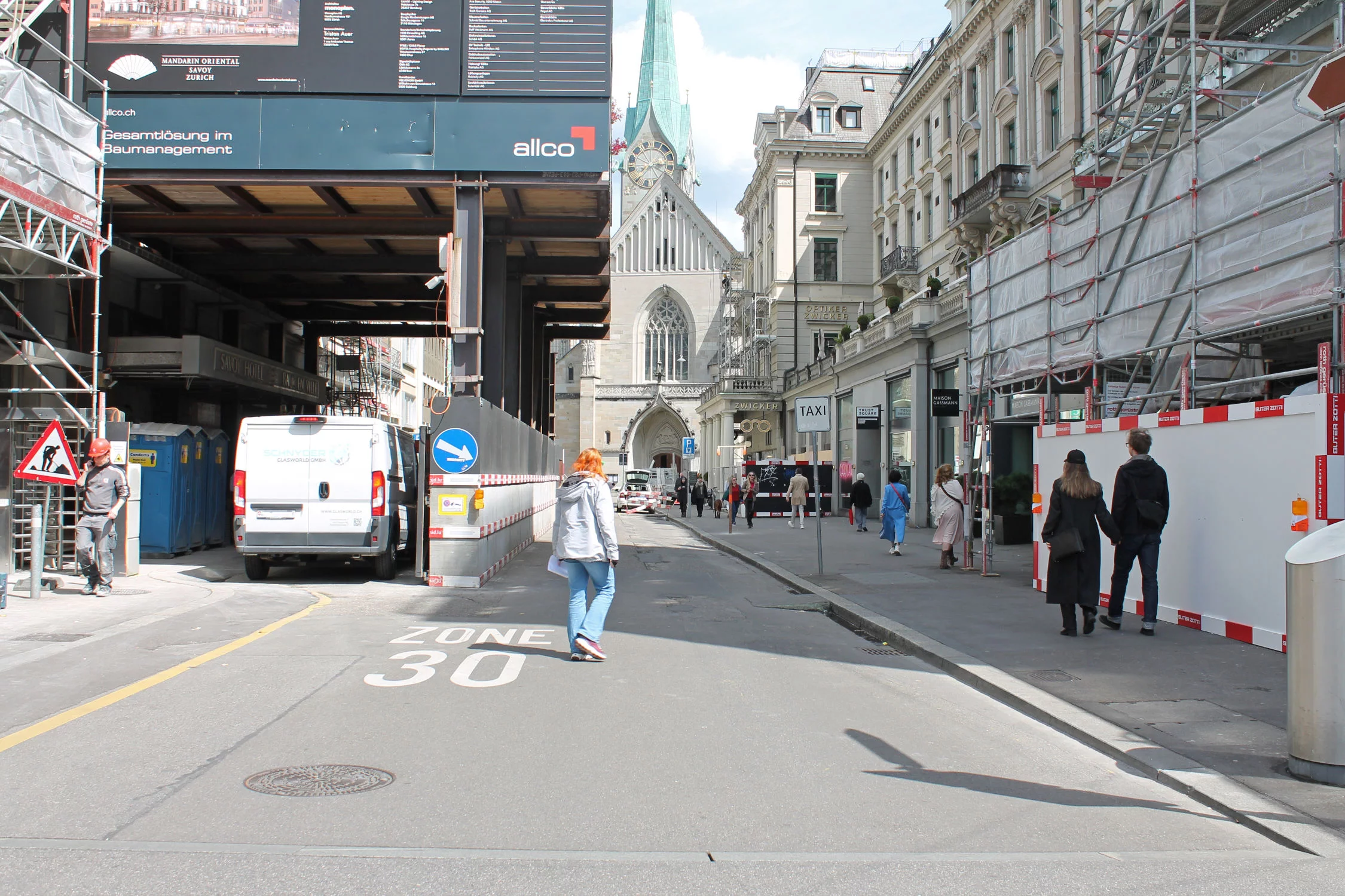 Die Poststrasse im April 2023