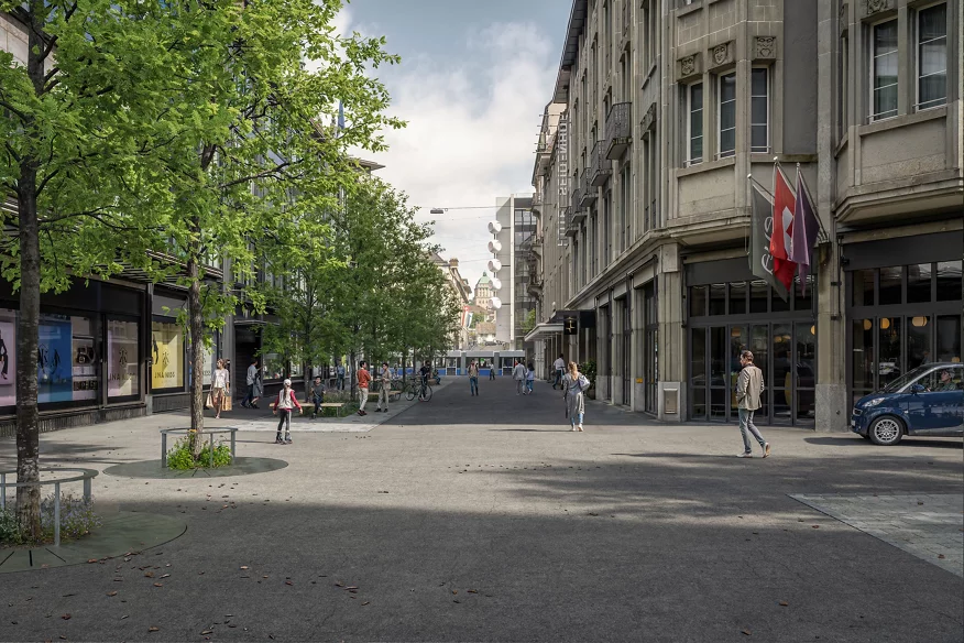 Die Sihlstrasse nach der Umsetzung des Projekts
