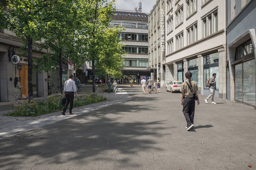 Die Sihlstrasse nach der Umsetzung des Projekts