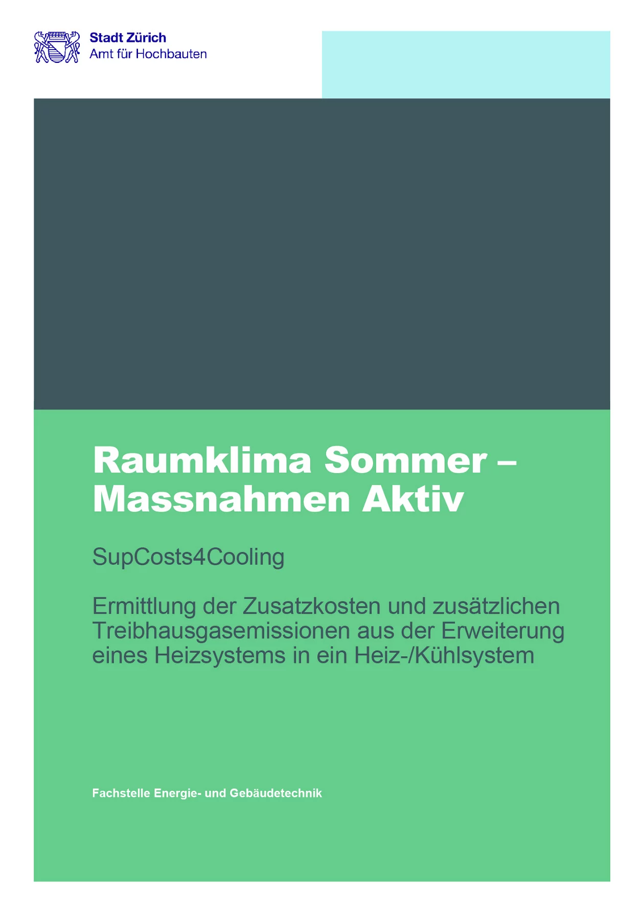 Titelseite Raumklima Sommer – Massnahmen Aktiv