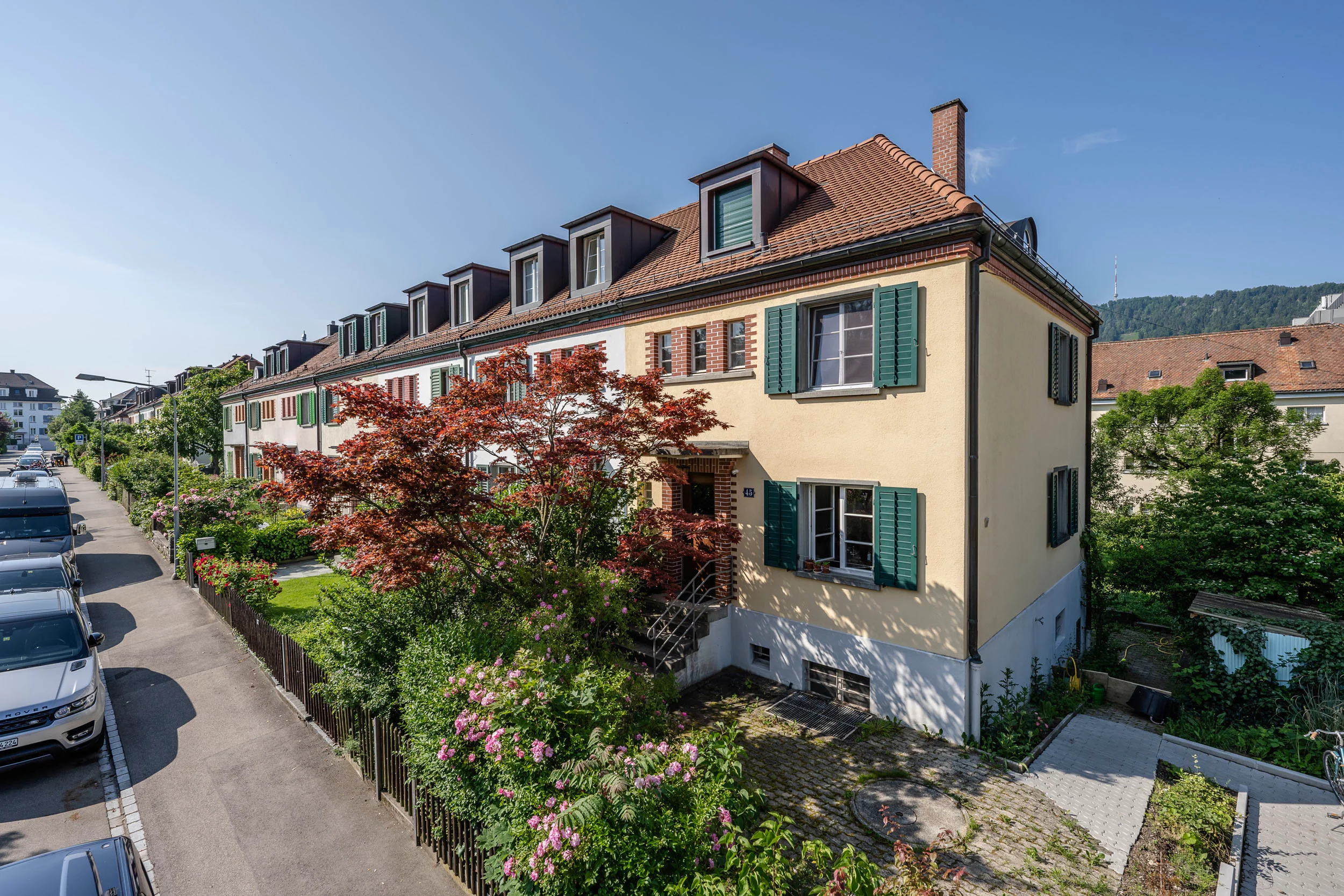Aussenansicht des Reiheneinfamilienhauses im Kreis 3