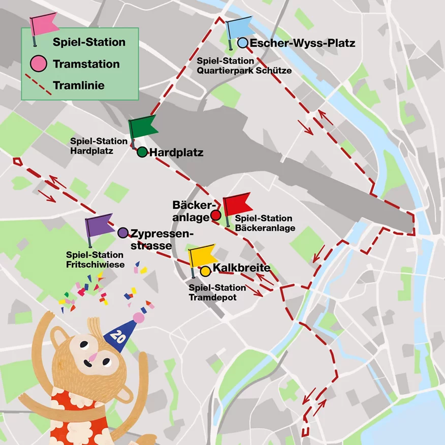 Situationsplan Jubiläumstag Soziokultur Kinder