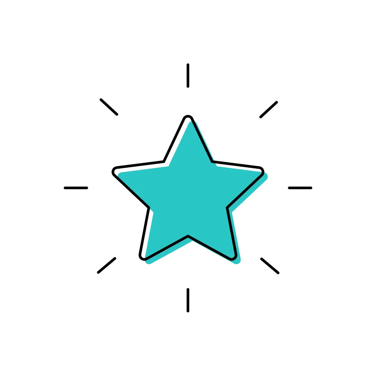 Icon zum Thema Stärkenorientierung: ein Stern.